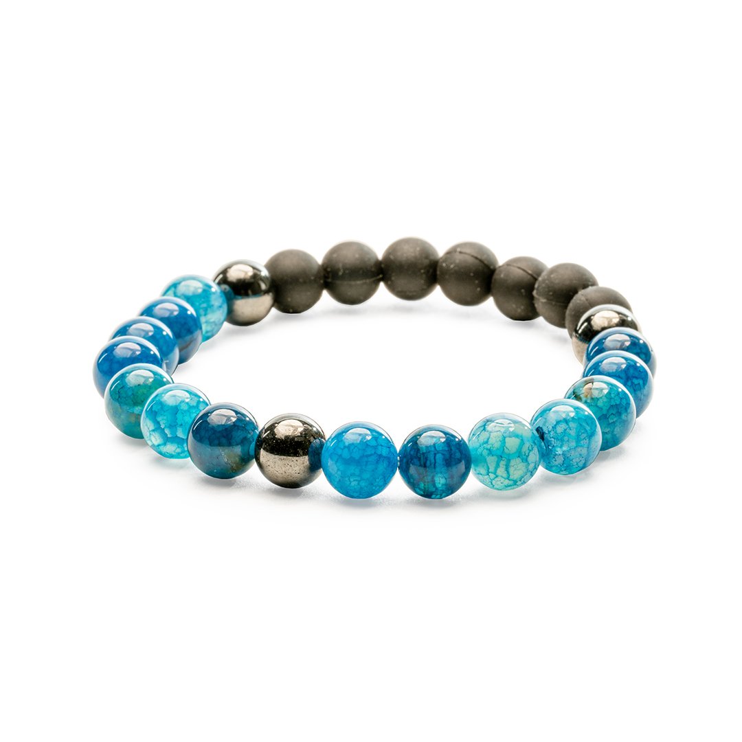 Read more about the article Blue Agate Beaded Bracelet